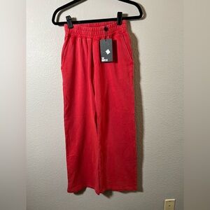 NWT The Kooples Vibrant Red Joggers, Small Petite or Small.  Size 1